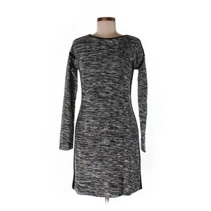 ATHLETA Black White Space dye sweater dress S